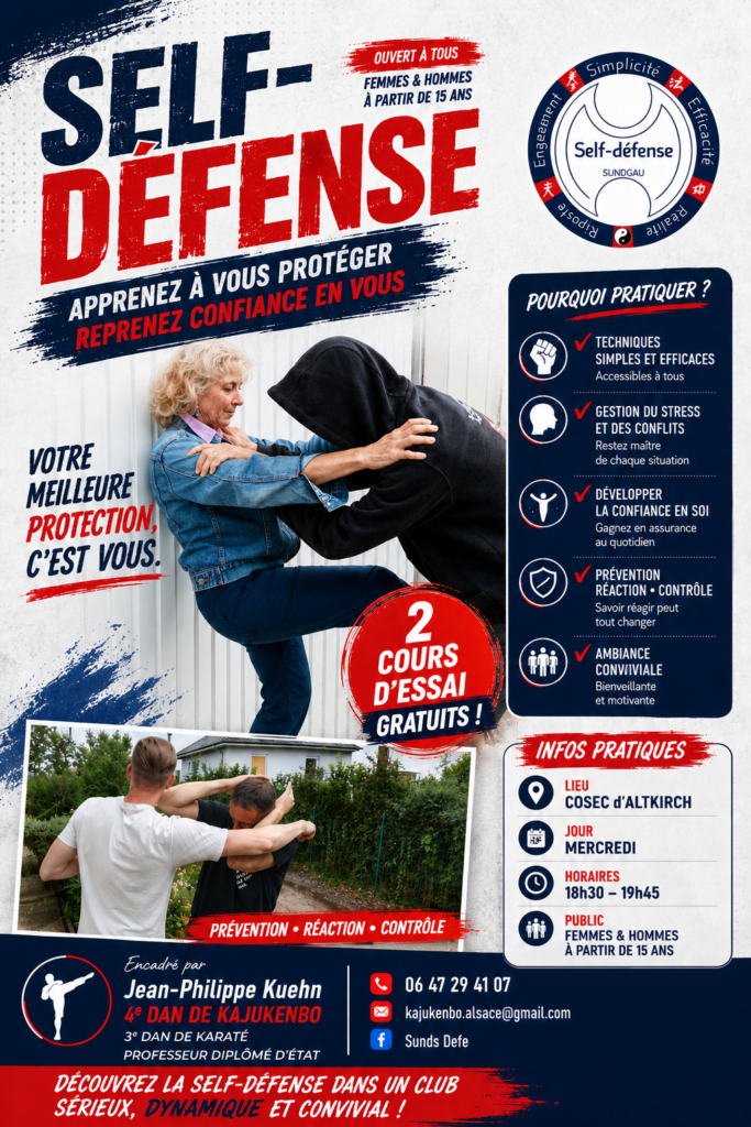 Self-défense, kajukenbo, kenpo, hawaïen, simplicité, art martial, logique, karaté, jujitsu, boxe, kali, réalisme, femme, adolescent, efficacité, réflexe, force, puissance, adaptation, Alsace, Haut-Rhin, Altkirch, Dannemarie, la palestre, cosec, tribal spirit